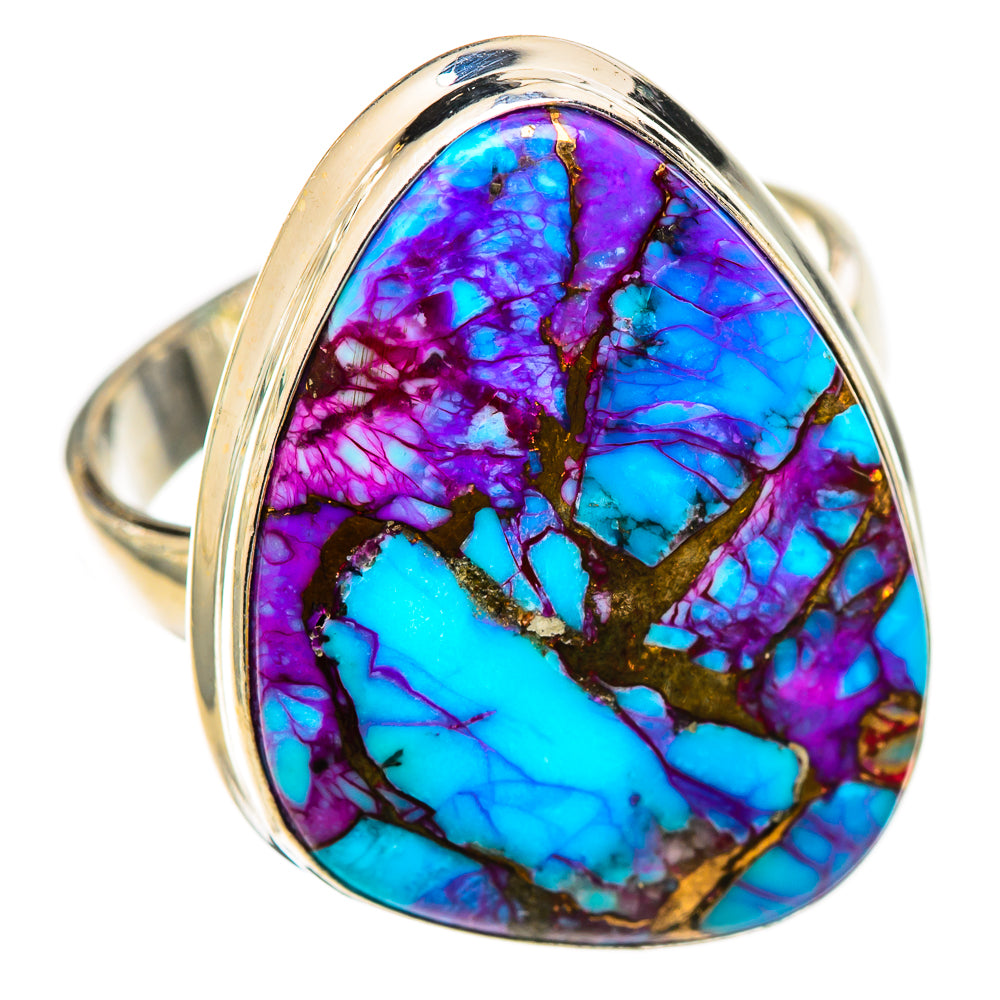 Purple Copper Composite Turquoise Rings handcrafted by Ana Silver Co - RING125434 - Photo 2