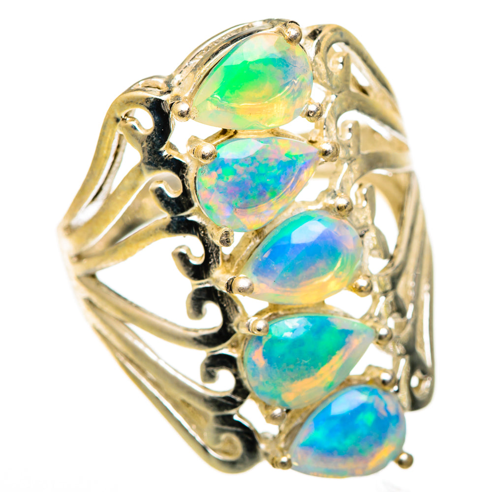 Ethiopian Opal Rings handcrafted by Ana Silver Co - RING125438 - Photo 2