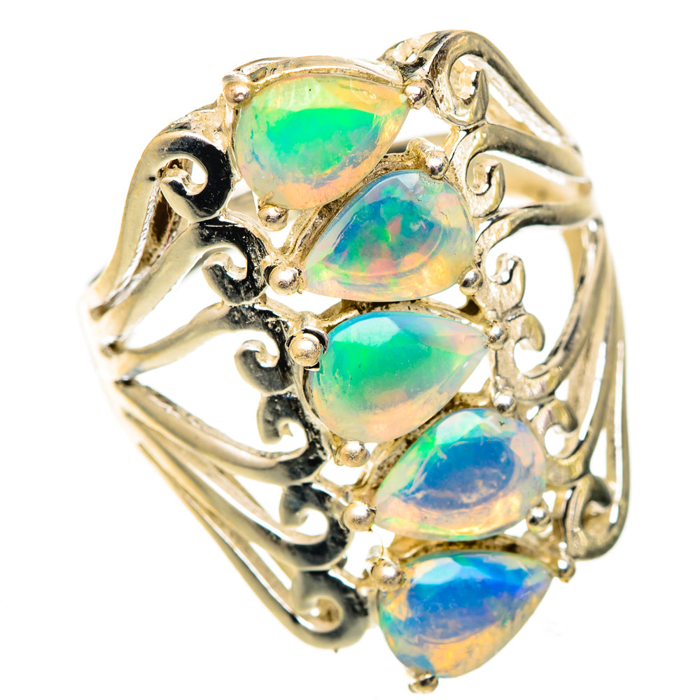 Ethiopian Opal Rings handcrafted by Ana Silver Co - RING125444 - Photo 2