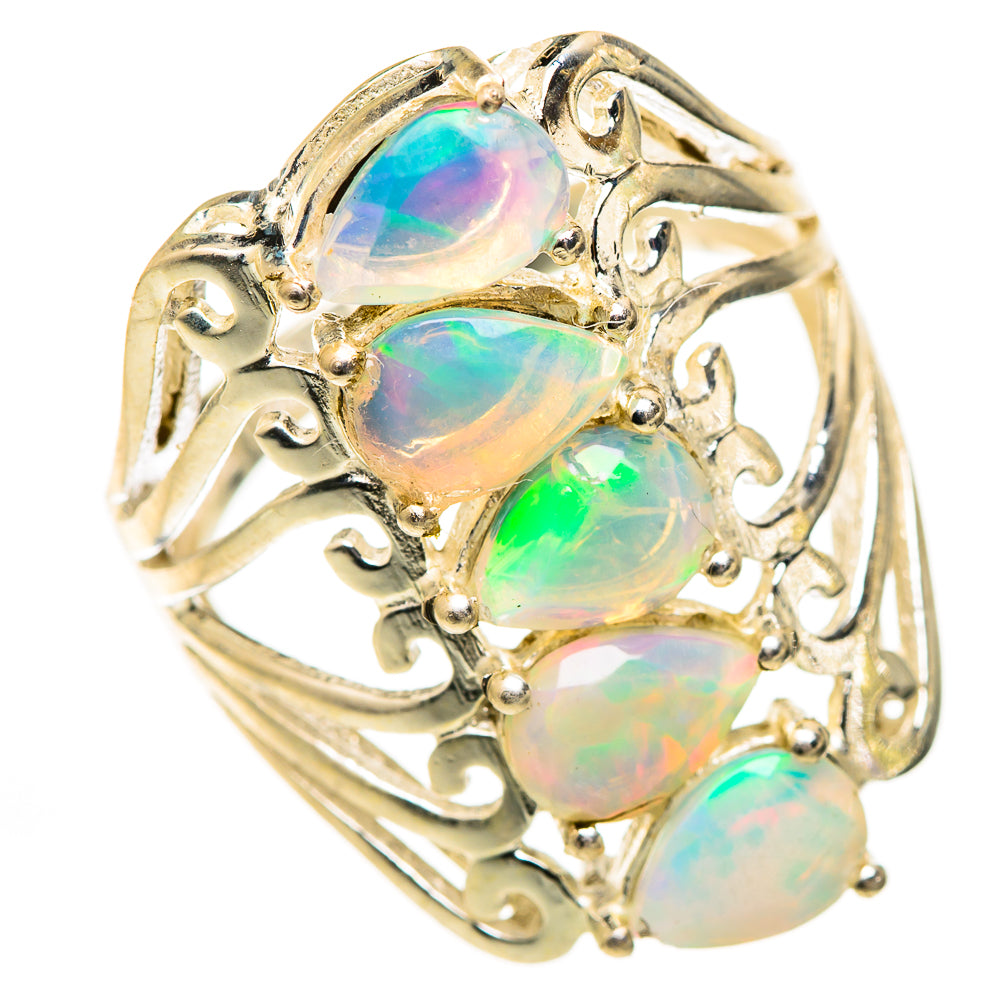 Ethiopian Opal Rings handcrafted by Ana Silver Co - RING125459 - Photo 2