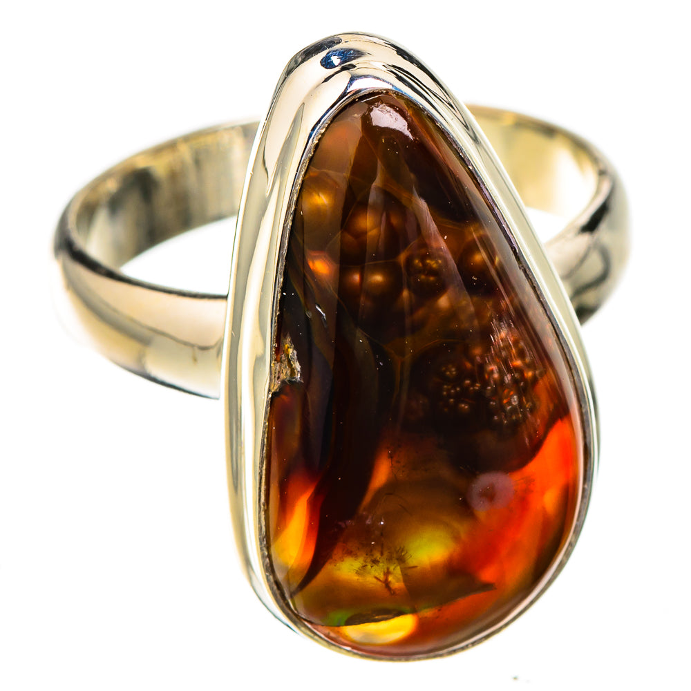 Mexican Fire Agate Rings handcrafted by Ana Silver Co - RING125800 - Photo 2