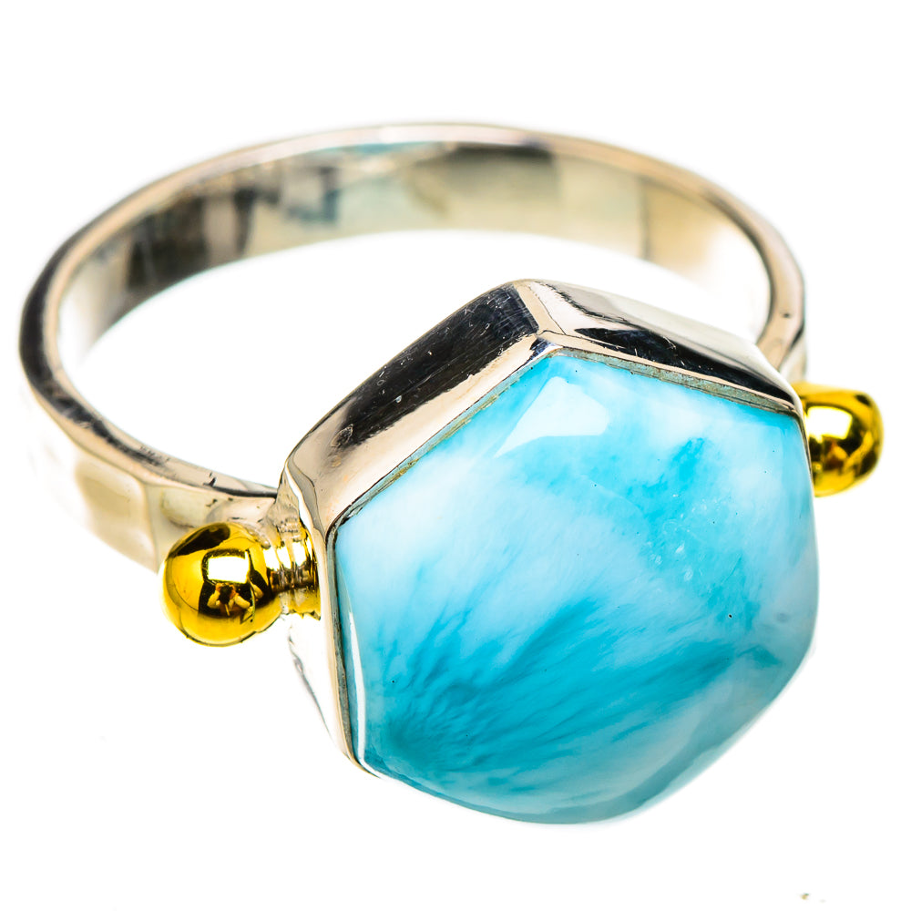 Larimar Rings handcrafted by Ana Silver Co - RING125823 - Photo 2