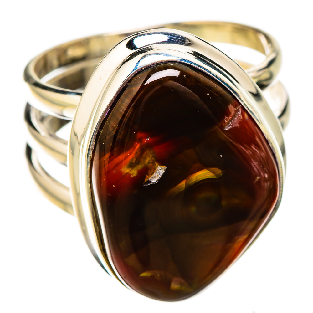 Mexican Fire Agate Rings handcrafted by Ana Silver Co - RING125827 - Photo 2