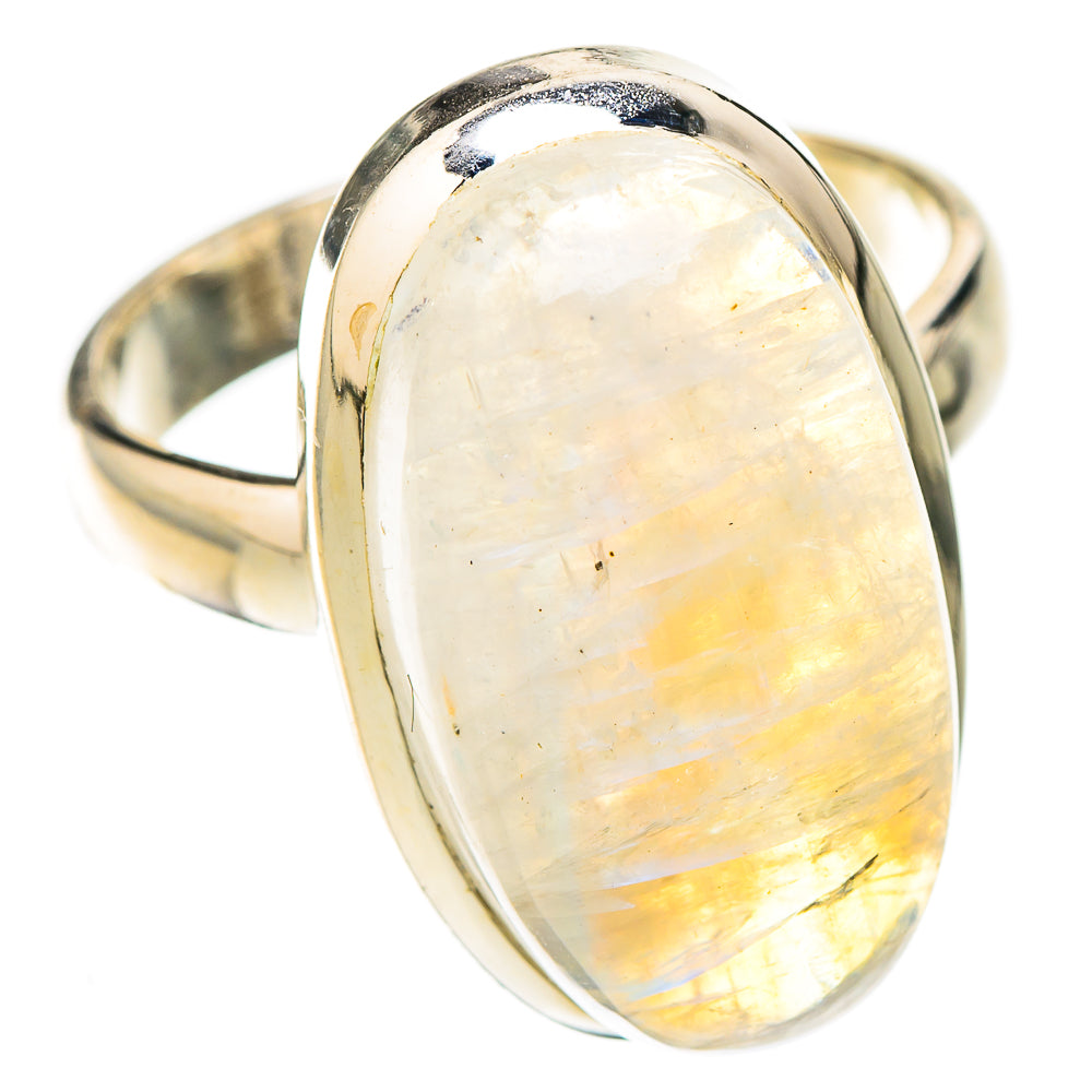 Rainbow Moonstone Rings handcrafted by Ana Silver Co - RING125835 - Photo 2