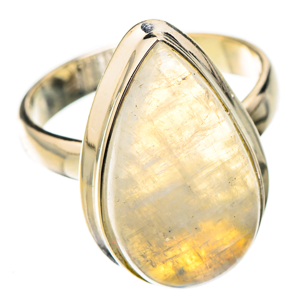 Rainbow Moonstone Rings handcrafted by Ana Silver Co - RING125836 - Photo 2