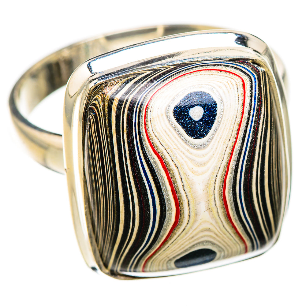 Fordite Rings handcrafted by Ana Silver Co - RING125888 - Photo 2