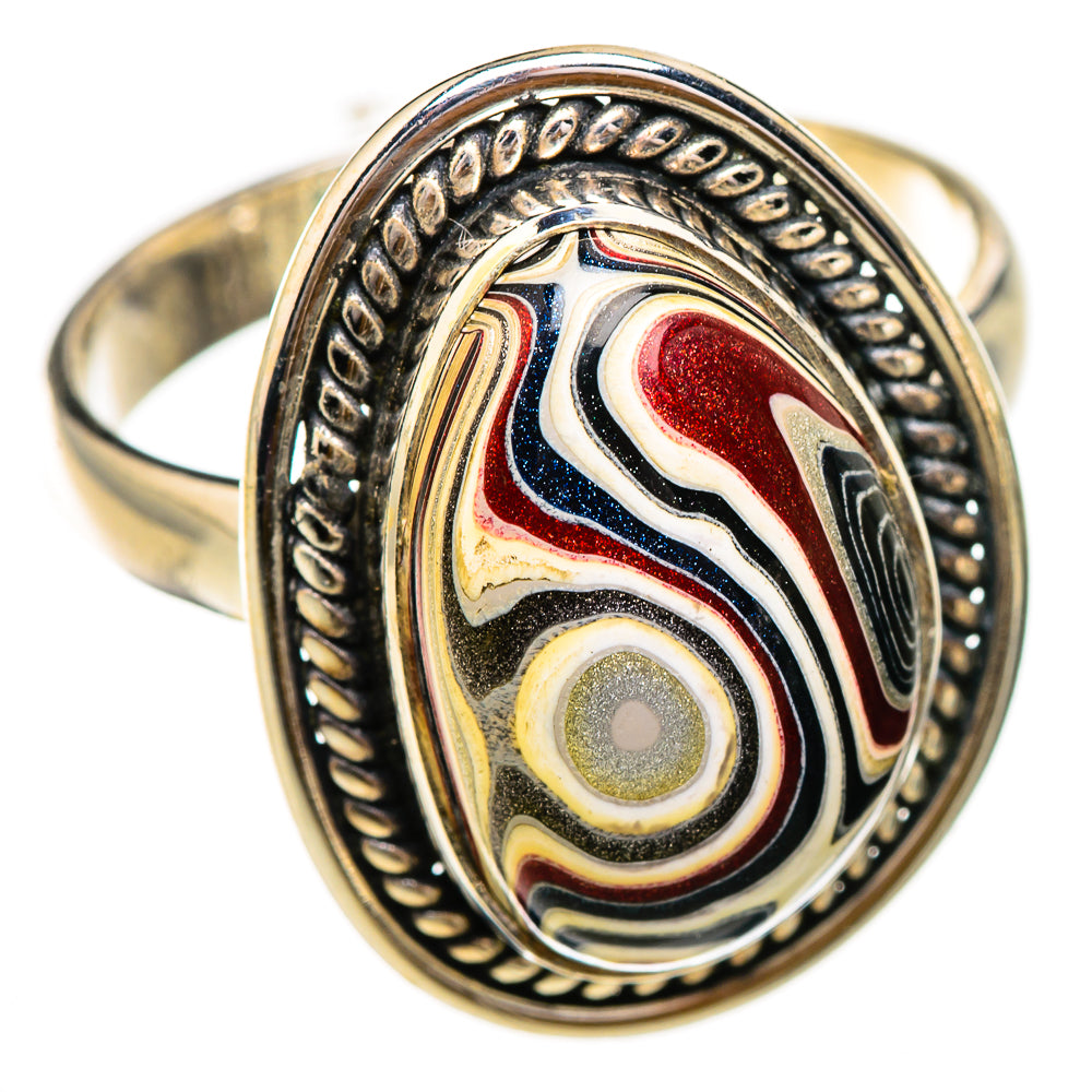 Fordite Rings handcrafted by Ana Silver Co - RING125894 - Photo 2