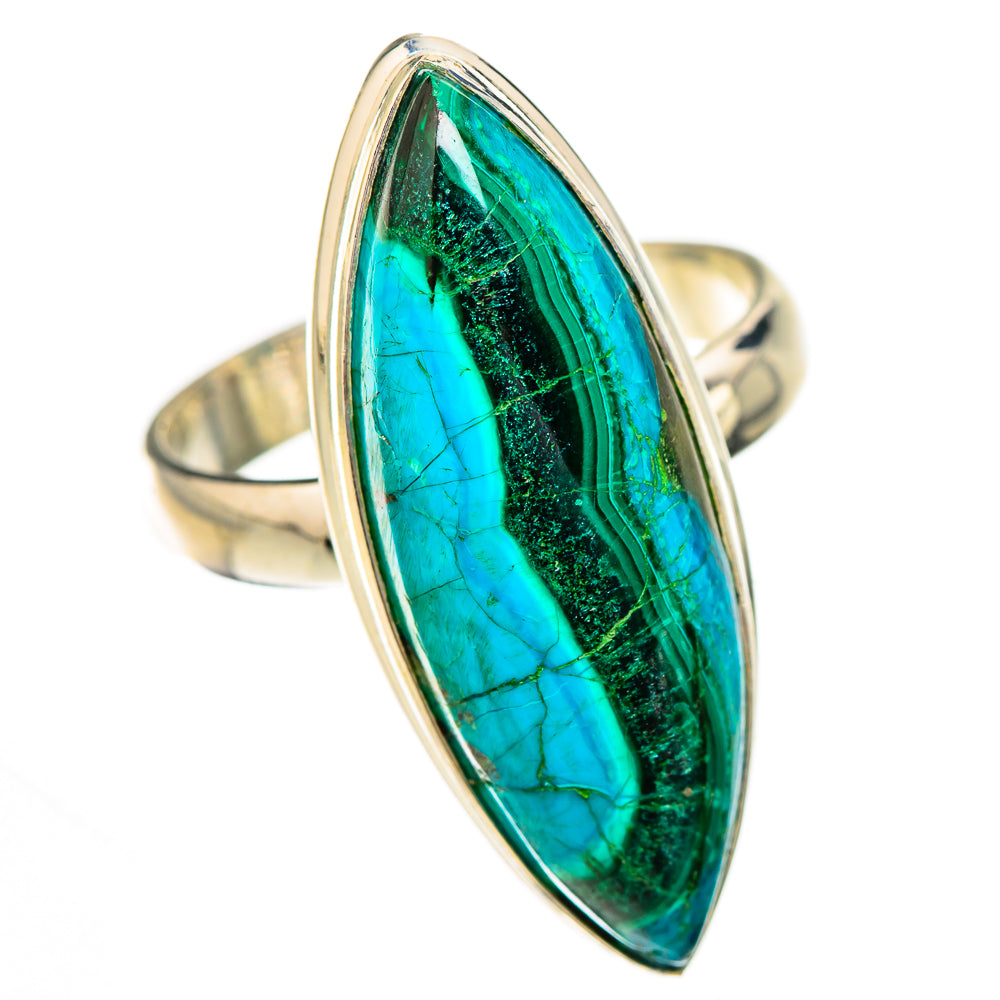 Malachite In Chrysocolla Rings handcrafted by Ana Silver Co - RING125907 - Photo 2