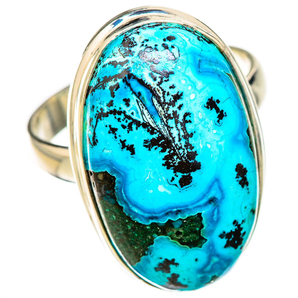 Malachite In Chrysocolla Rings handcrafted by Ana Silver Co - RING125920 - Photo 2