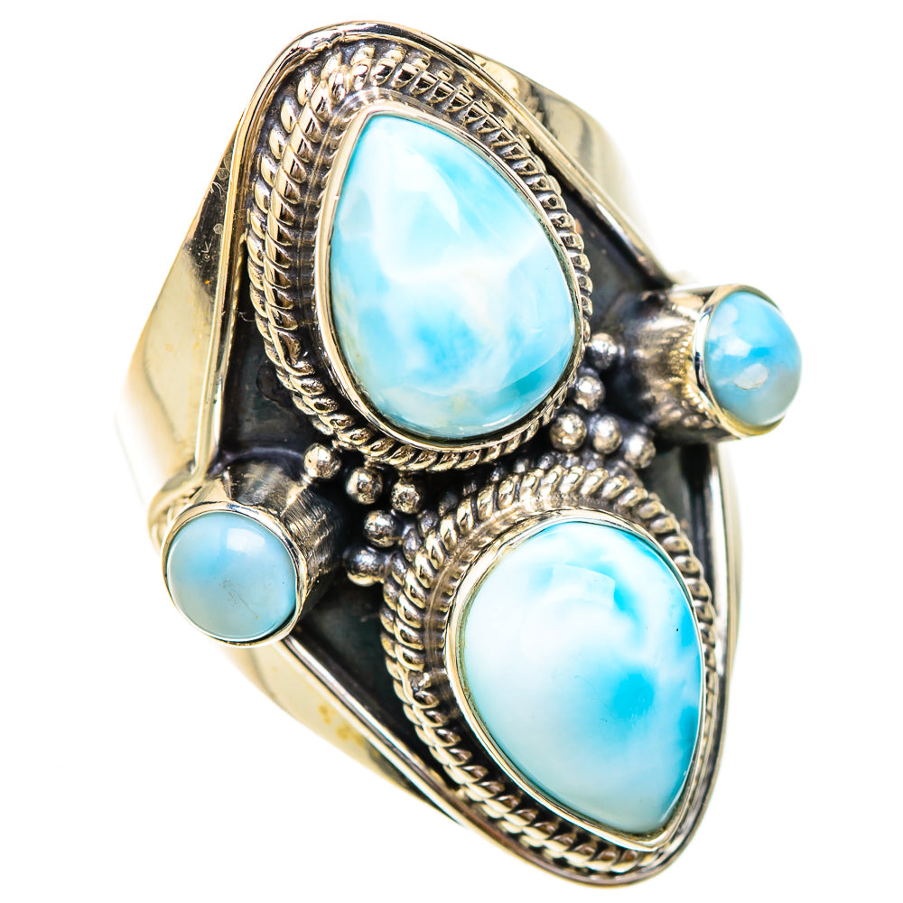 Larimar Rings handcrafted by Ana Silver Co - RING125922 - Photo 2