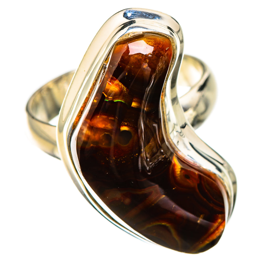 Mexican Fire Agate Rings handcrafted by Ana Silver Co - RING125948 - Photo 2