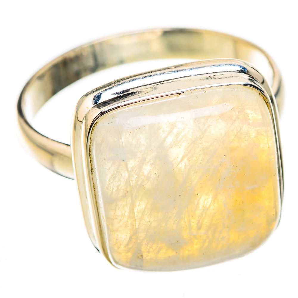Rainbow Moonstone Rings handcrafted by Ana Silver Co - RING125981 - Photo 2