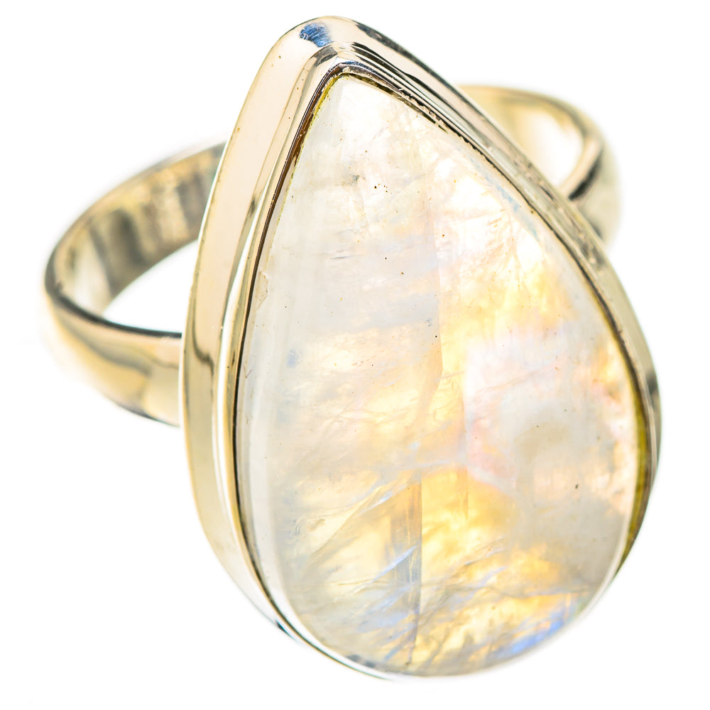 Rainbow Moonstone Rings handcrafted by Ana Silver Co - RING126011 - Photo 2