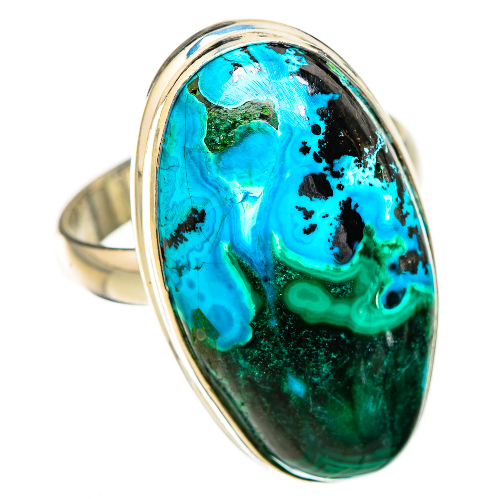 Malachite In Chrysocolla Rings handcrafted by Ana Silver Co - RING126023 - Photo 2