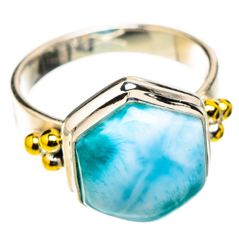 Larimar Rings handcrafted by Ana Silver Co - RING126090 - Photo 2