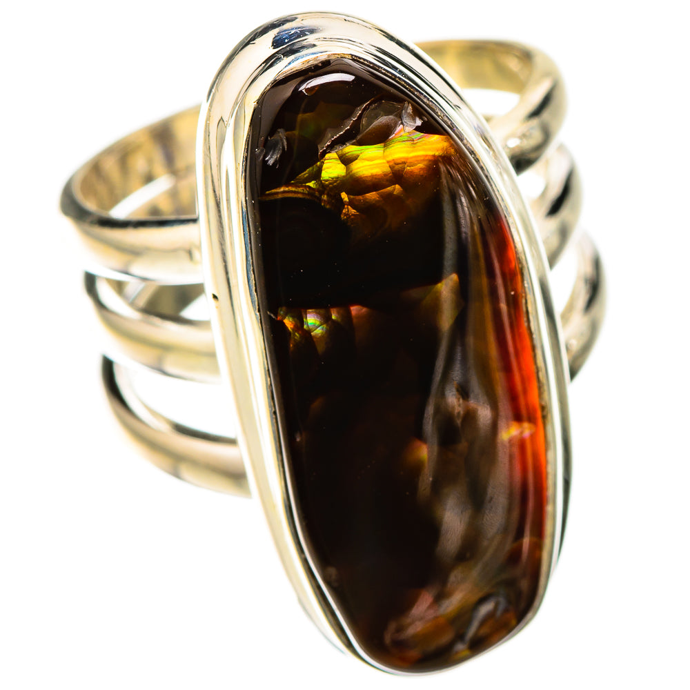 Mexican Fire Agate Rings handcrafted by Ana Silver Co - RING126117 - Photo 2