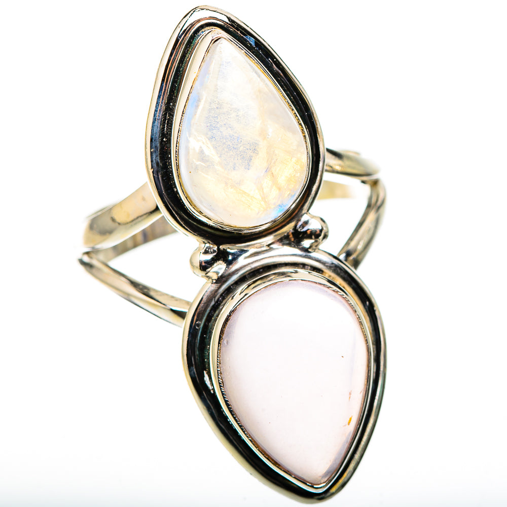 Rainbow Moonstone Rings handcrafted by Ana Silver Co - RING126118 - Photo 2