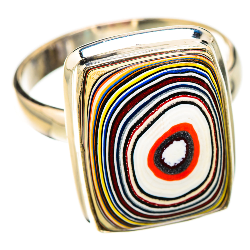 Fordite Rings handcrafted by Ana Silver Co - RING126180 - Photo 2