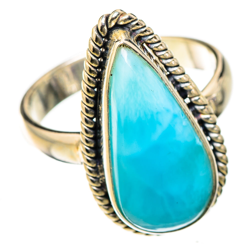 Larimar Rings handcrafted by Ana Silver Co - RING126203 - Photo 2