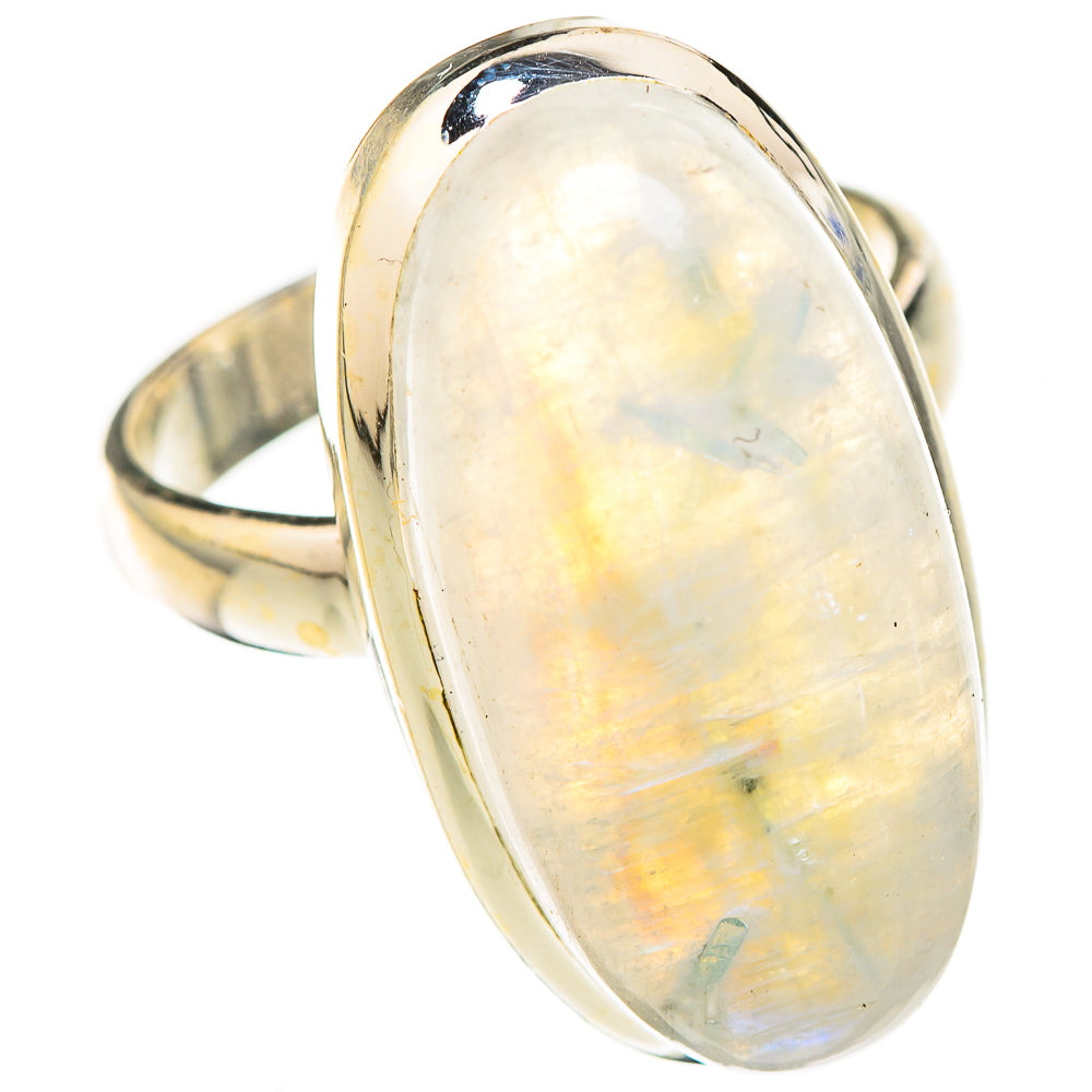 Rainbow Moonstone Rings handcrafted by Ana Silver Co - RING126241 - Photo 2