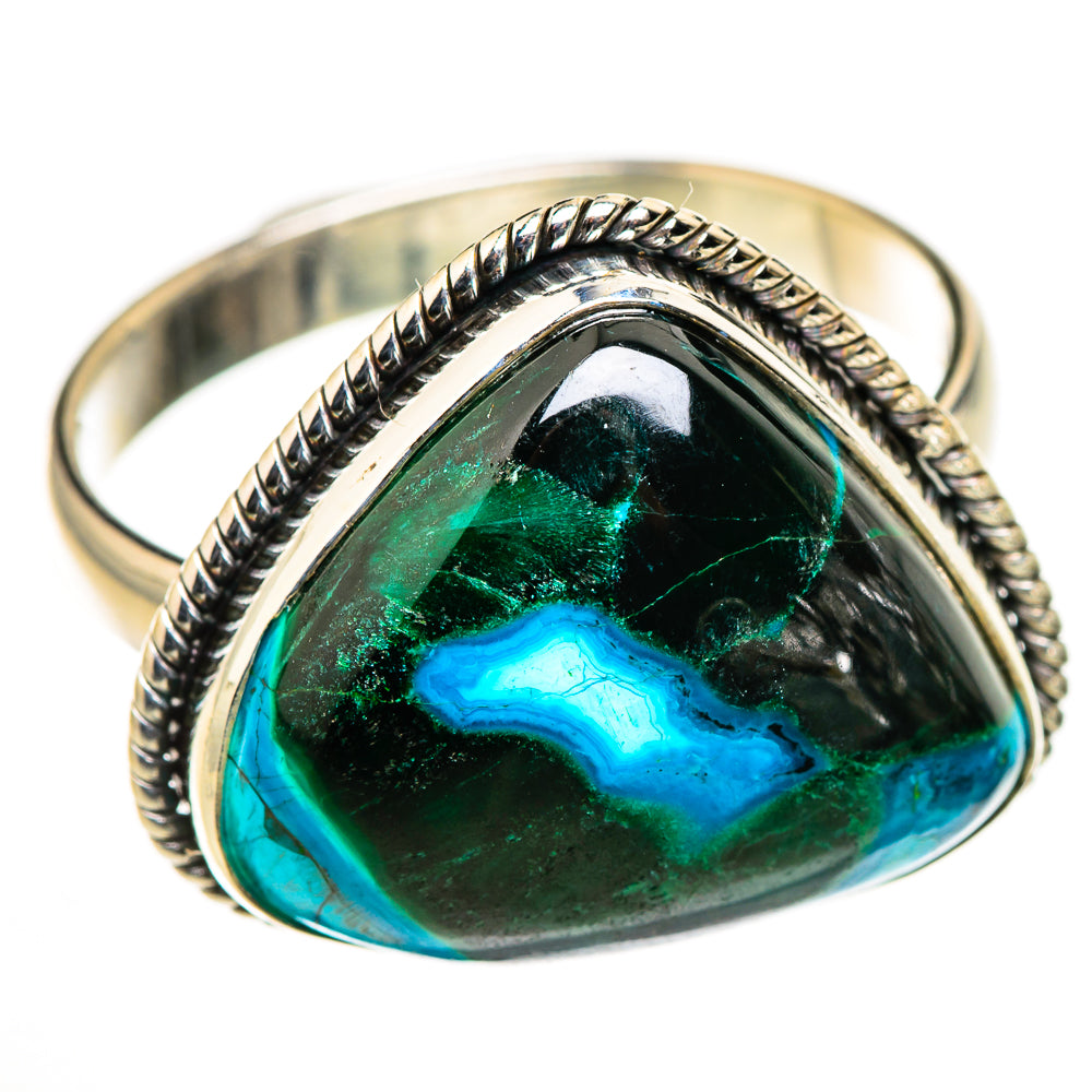 Malachite In Chrysocolla Rings handcrafted by Ana Silver Co - RING126262 - Photo 2