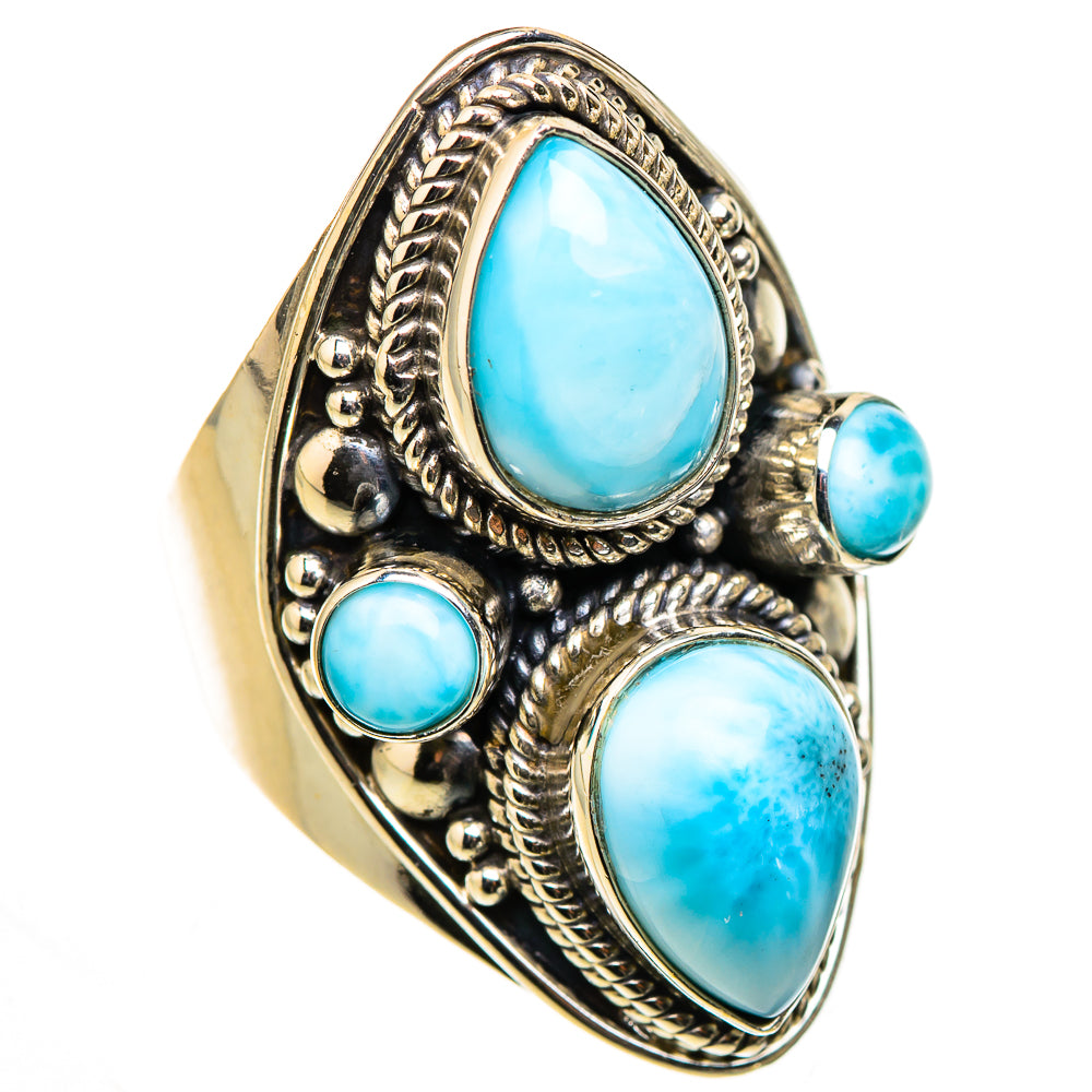 Larimar Rings handcrafted by Ana Silver Co - RING126271 - Photo 2