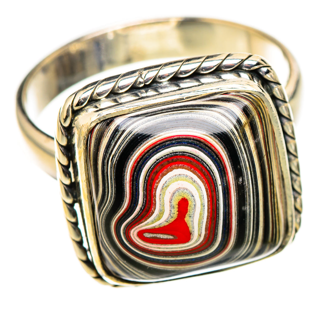 Fordite Rings handcrafted by Ana Silver Co - RING126320 - Photo 2