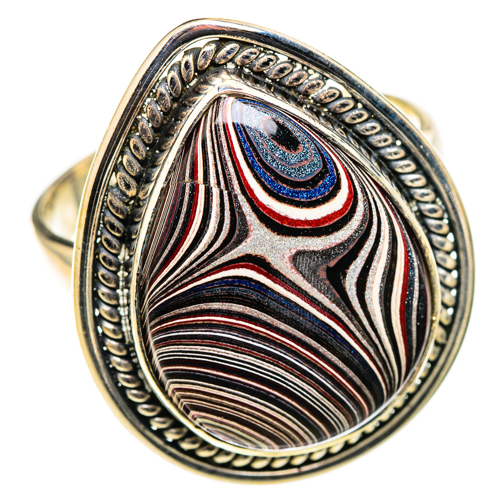 Fordite Rings handcrafted by Ana Silver Co - RING126349 - Photo 2