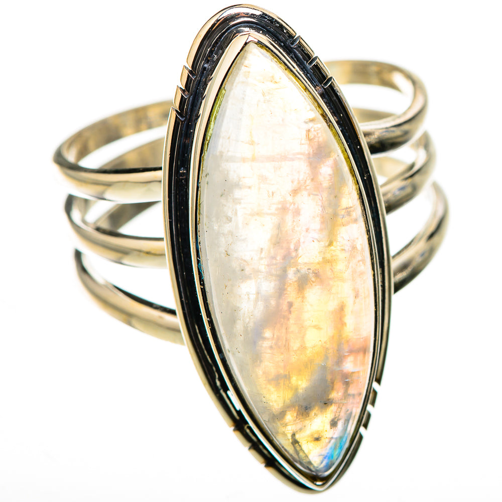 Rainbow Moonstone Rings handcrafted by Ana Silver Co - RING126369 - Photo 2