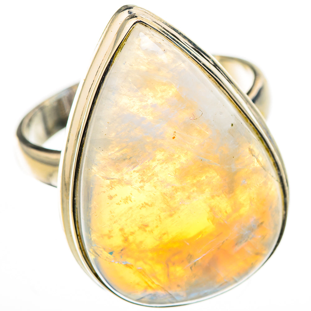 Rainbow Moonstone Rings handcrafted by Ana Silver Co - RING126370 - Photo 2