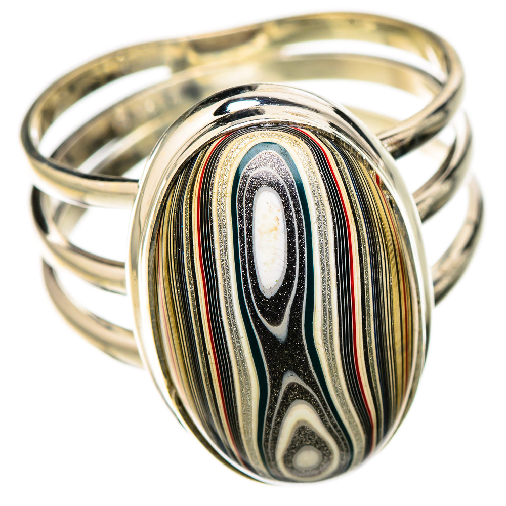 Fordite Rings handcrafted by Ana Silver Co - RING126395 - Photo 2