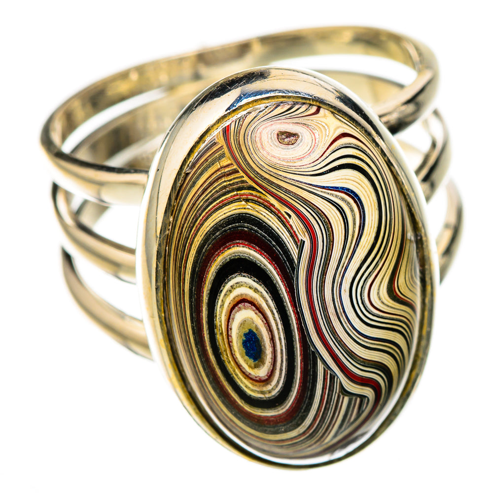 Fordite Rings handcrafted by Ana Silver Co - RING126417 - Photo 2