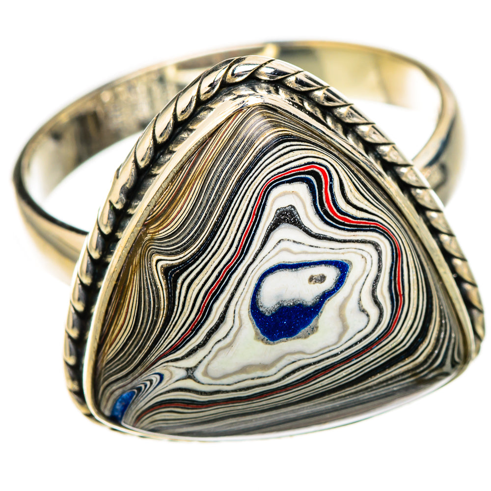 Fordite Rings handcrafted by Ana Silver Co - RING126437 - Photo 2