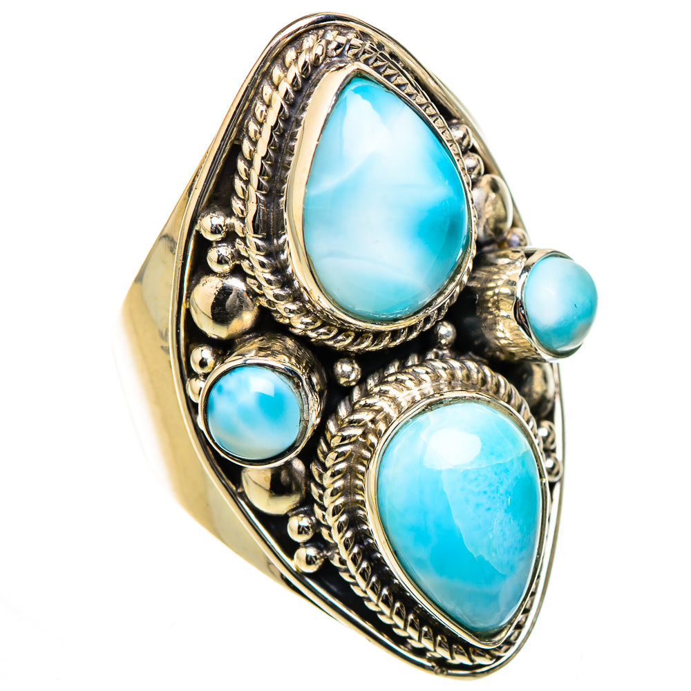 Larimar Rings handcrafted by Ana Silver Co - RING126448 - Photo 2