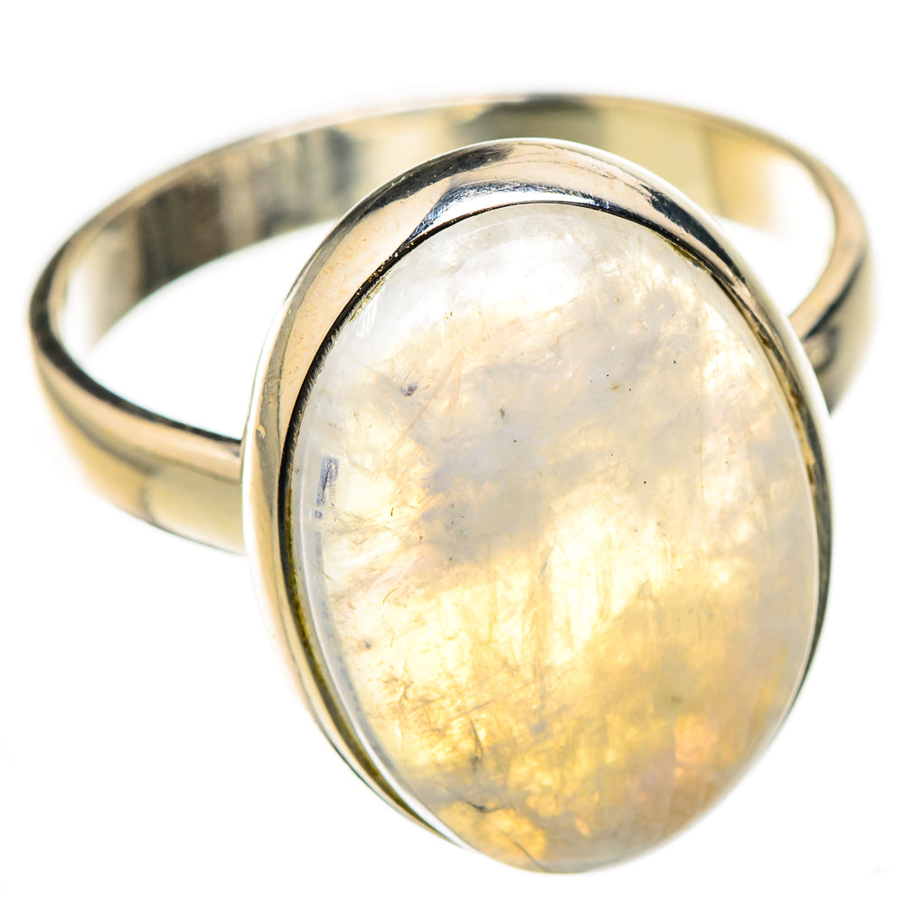 Rainbow Moonstone Rings handcrafted by Ana Silver Co - RING126479 - Photo 2