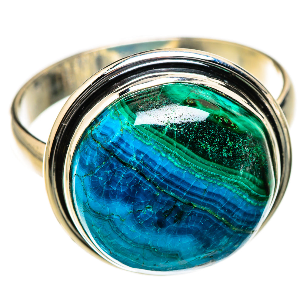 Malachite In Chrysocolla Rings handcrafted by Ana Silver Co - RING126482 - Photo 2