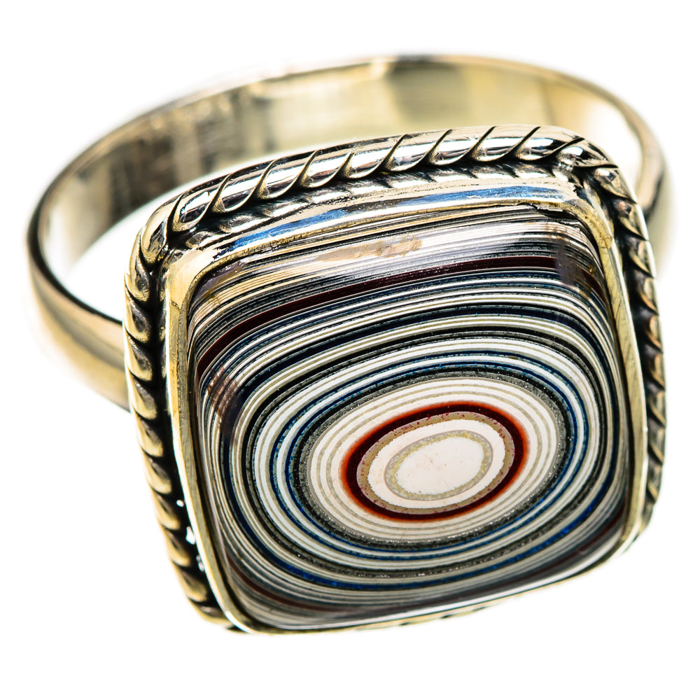 Fordite Rings handcrafted by Ana Silver Co - RING126483 - Photo 2