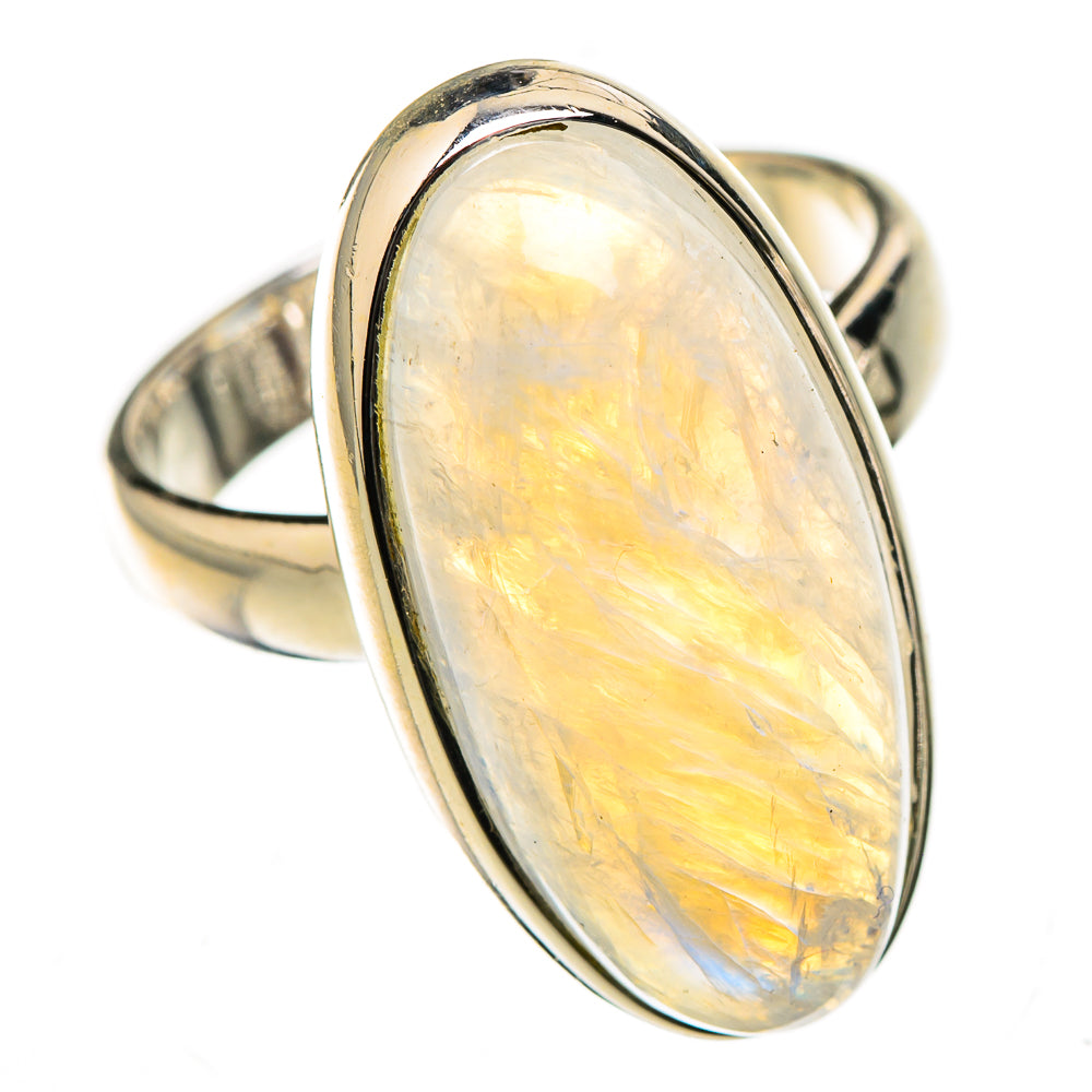 Rainbow Moonstone Rings handcrafted by Ana Silver Co - RING126498 - Photo 2