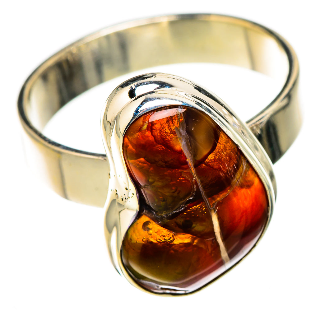 Mexican Fire Agate Rings handcrafted by Ana Silver Co - RING126516 - Photo 2