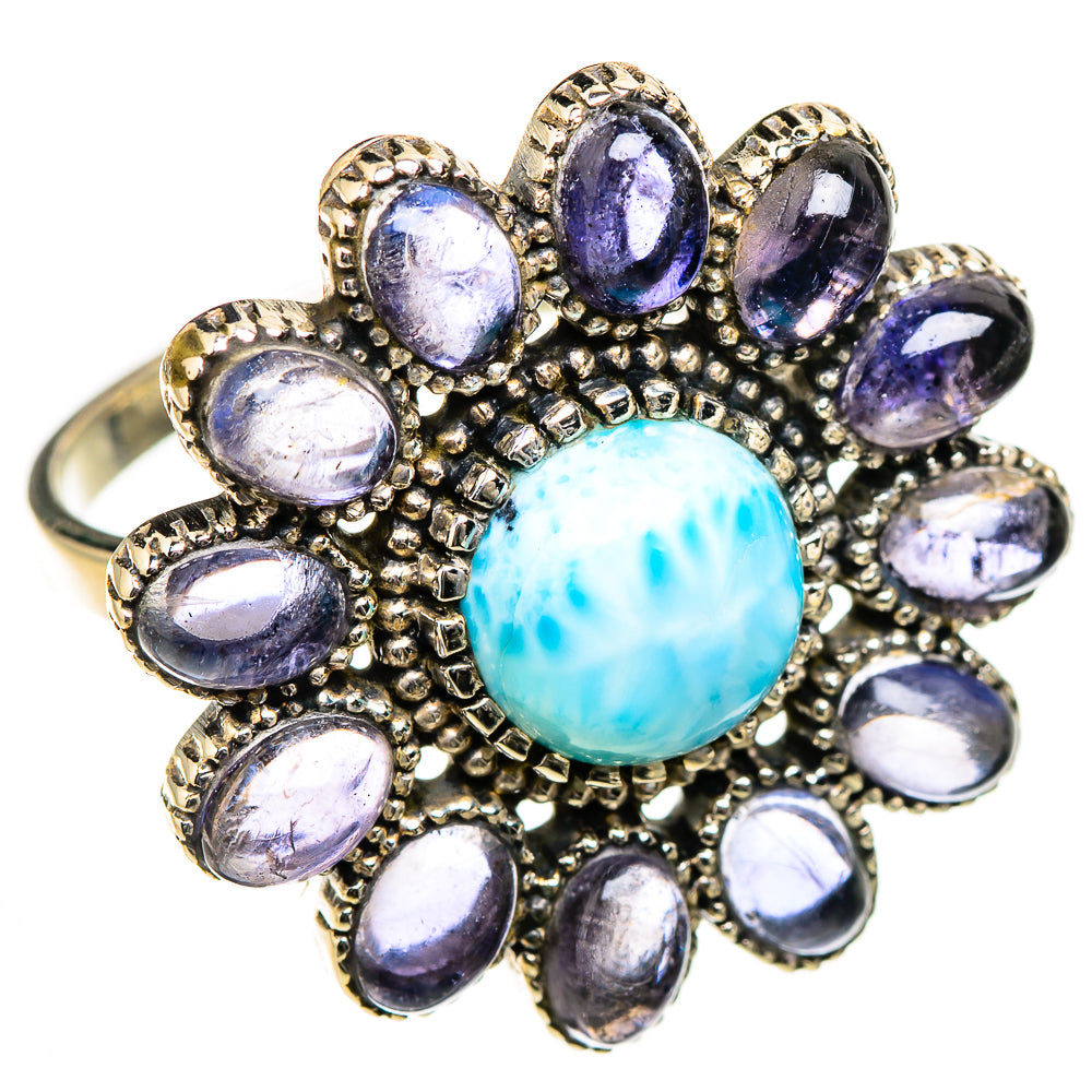 Larimar Rings handcrafted by Ana Silver Co - RING126583 - Photo 2