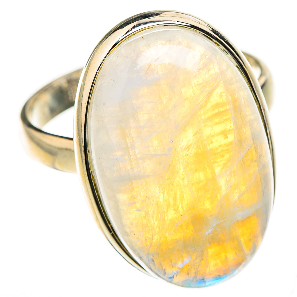 Rainbow Moonstone Rings handcrafted by Ana Silver Co - RING126641 - Photo 2