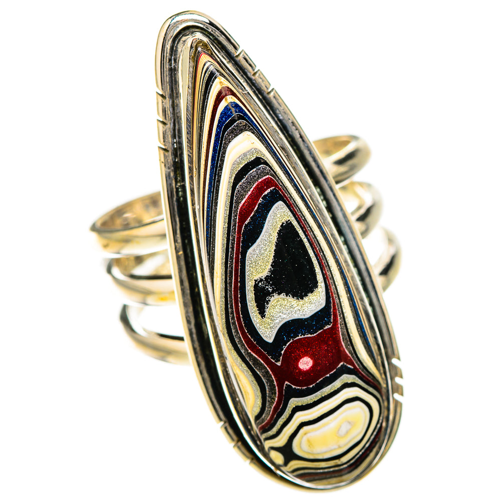 Fordite Rings handcrafted by Ana Silver Co - RING126650 - Photo 2