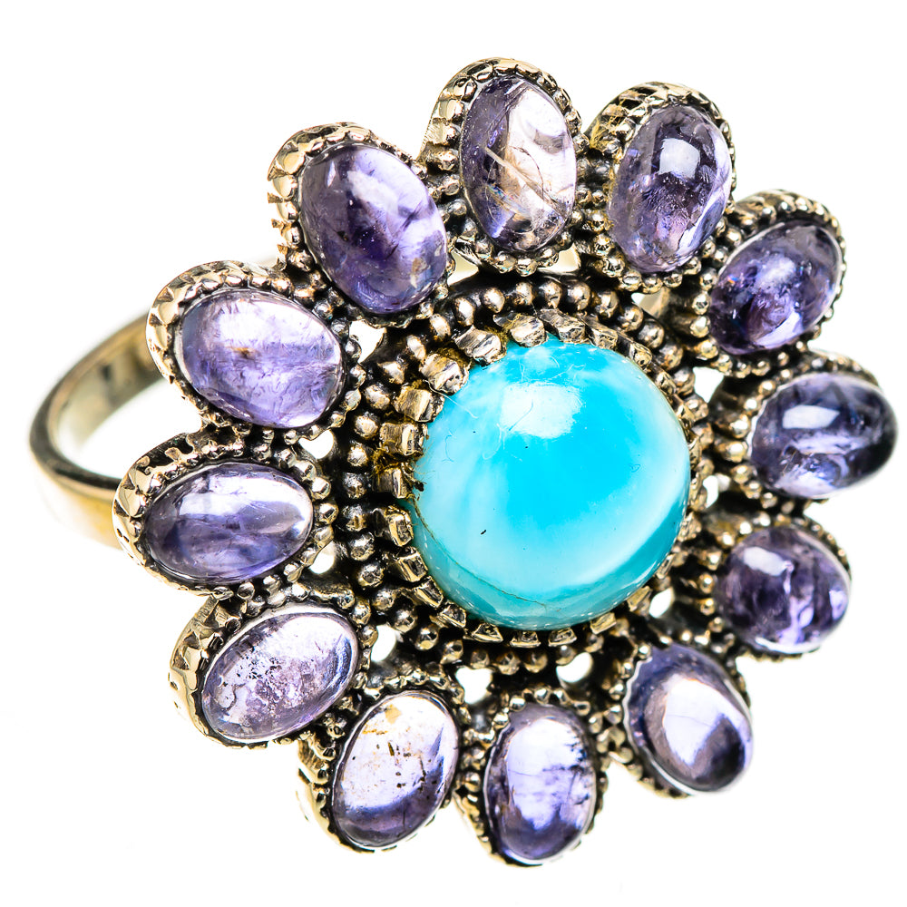 Larimar Rings handcrafted by Ana Silver Co - RING126681 - Photo 2