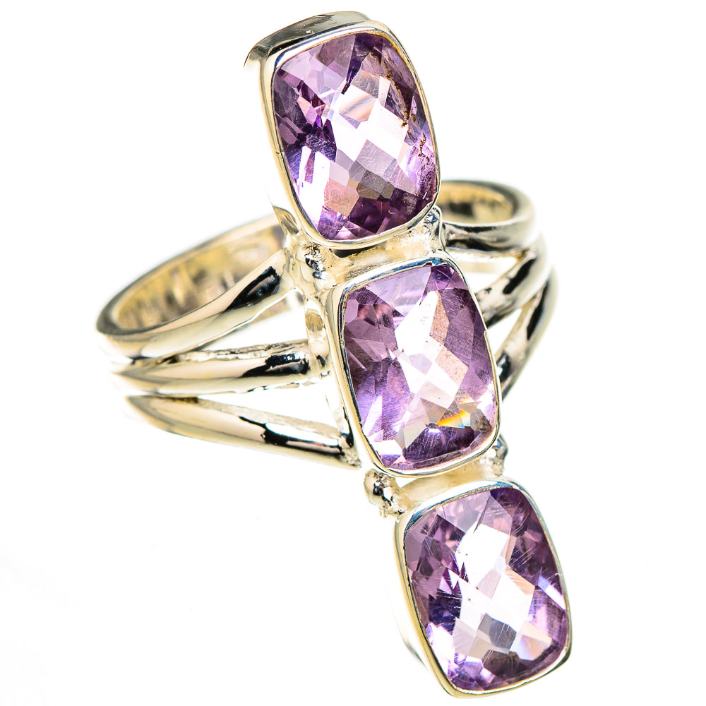 Pink Amethyst Rings handcrafted by Ana Silver Co - RING126716 - Photo 2