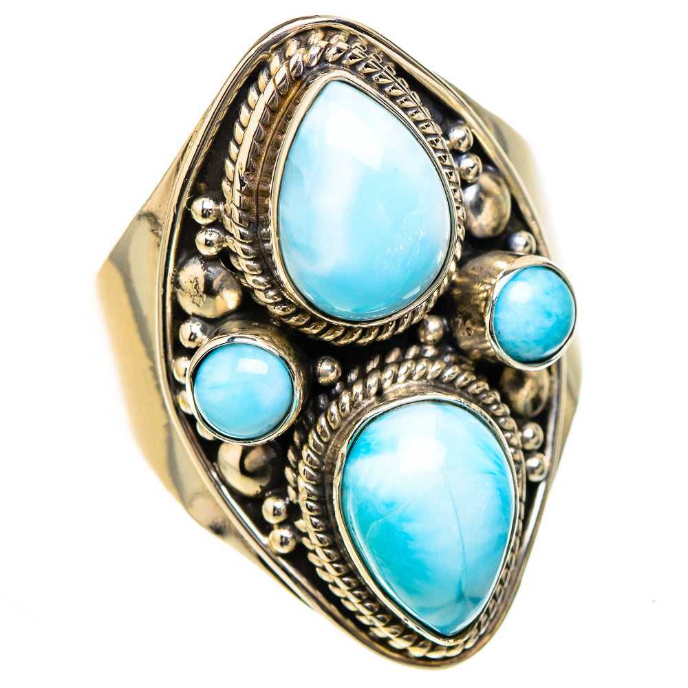 Larimar Rings handcrafted by Ana Silver Co - RING126743 - Photo 2