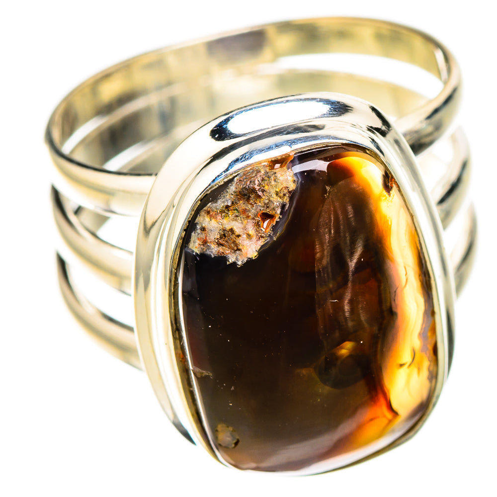 Mexican Fire Agate Rings handcrafted by Ana Silver Co - RING126782 - Photo 2