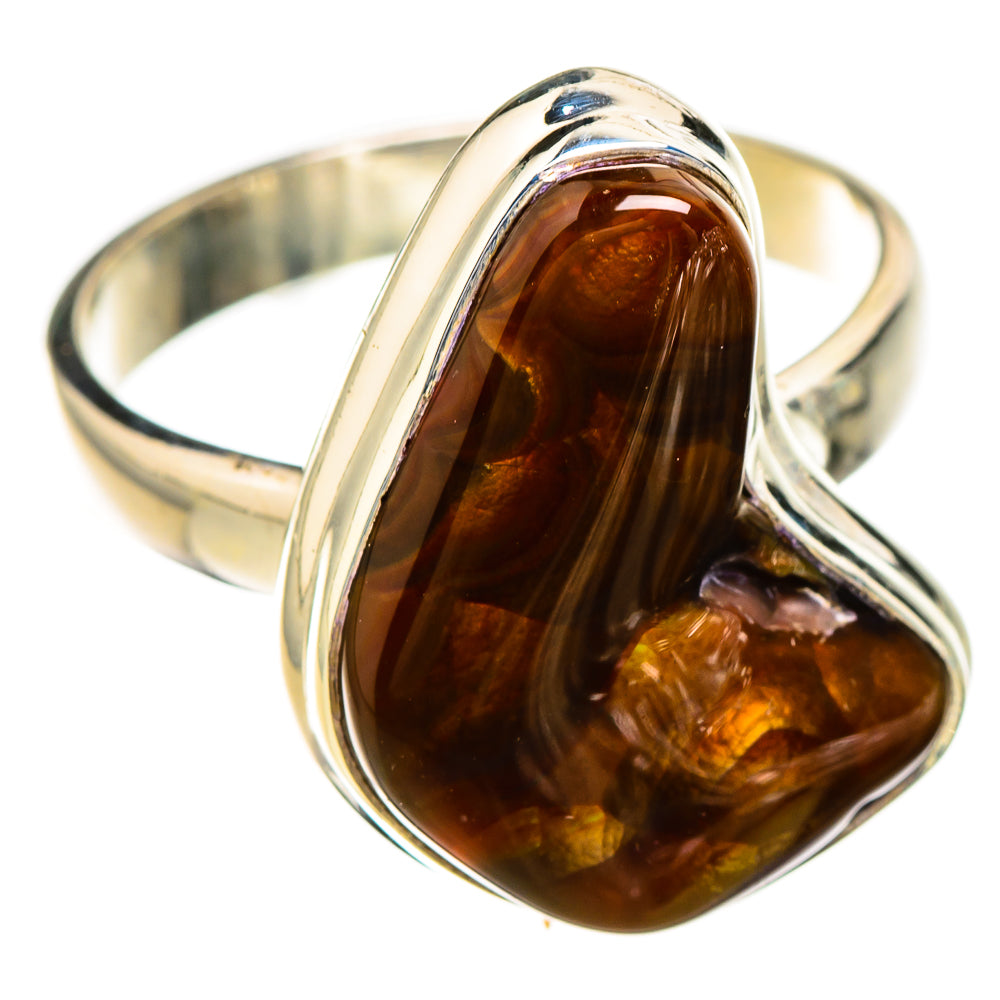 Mexican Fire Agate Rings handcrafted by Ana Silver Co - RING126875 - Photo 2