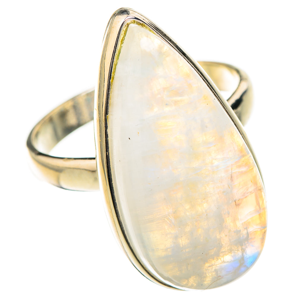 Rainbow Moonstone Rings handcrafted by Ana Silver Co - RING126945 - Photo 2