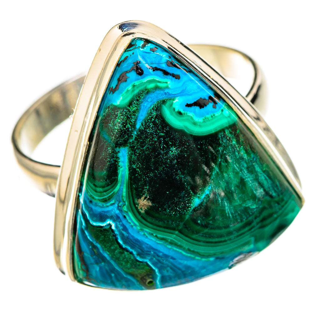 Malachite In Chrysocolla Rings handcrafted by Ana Silver Co - RING126949 - Photo 2