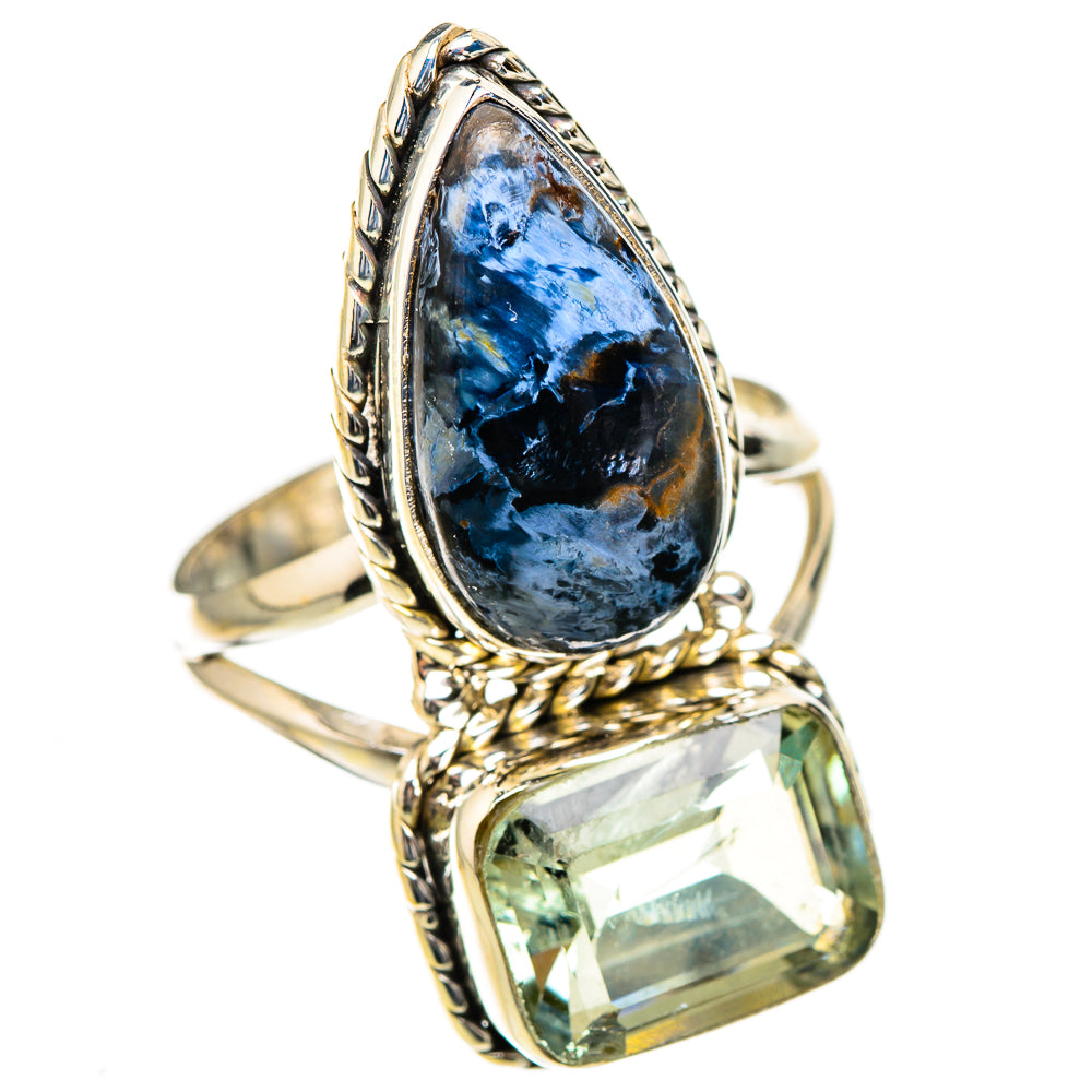 Pietersite, Green Amethyst Rings handcrafted by Ana Silver Co - RING126994 - Photo 2